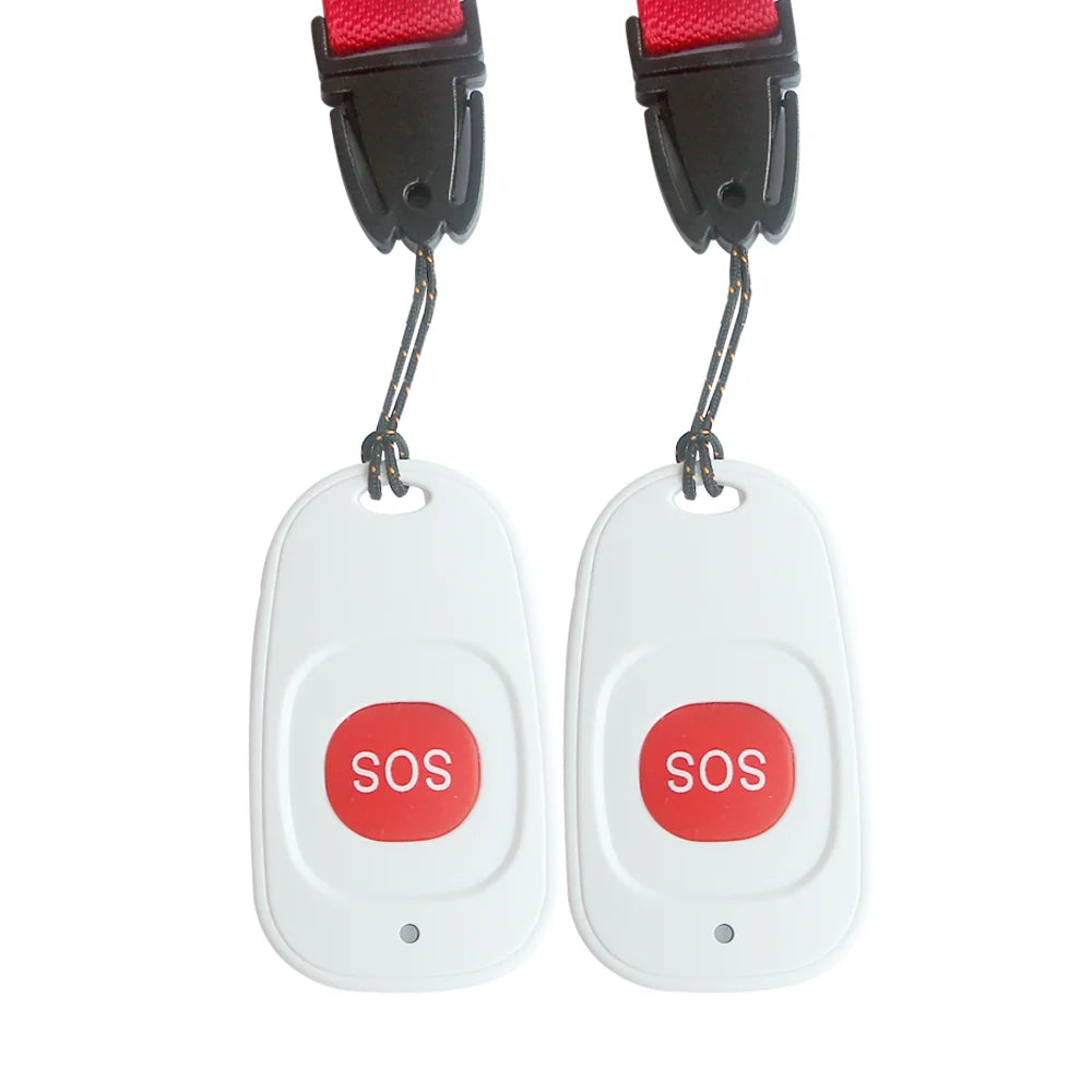 Bouton d'alarme SOS sans fil avec récepteur pour l'aidant