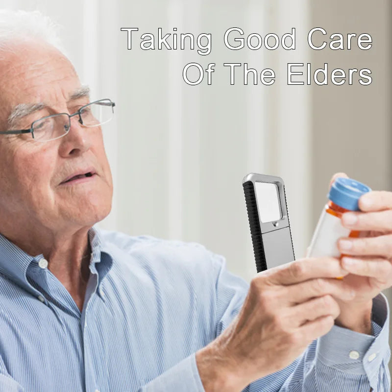 Loupe éclairante LED de poche – Lecture seniors