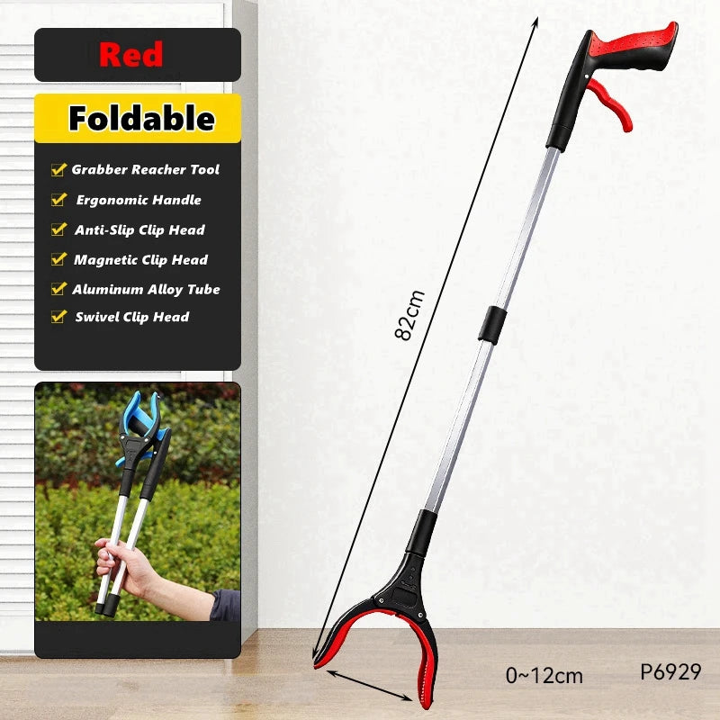 Pince de préhension télescopique 82 cm à tête rotative 360°