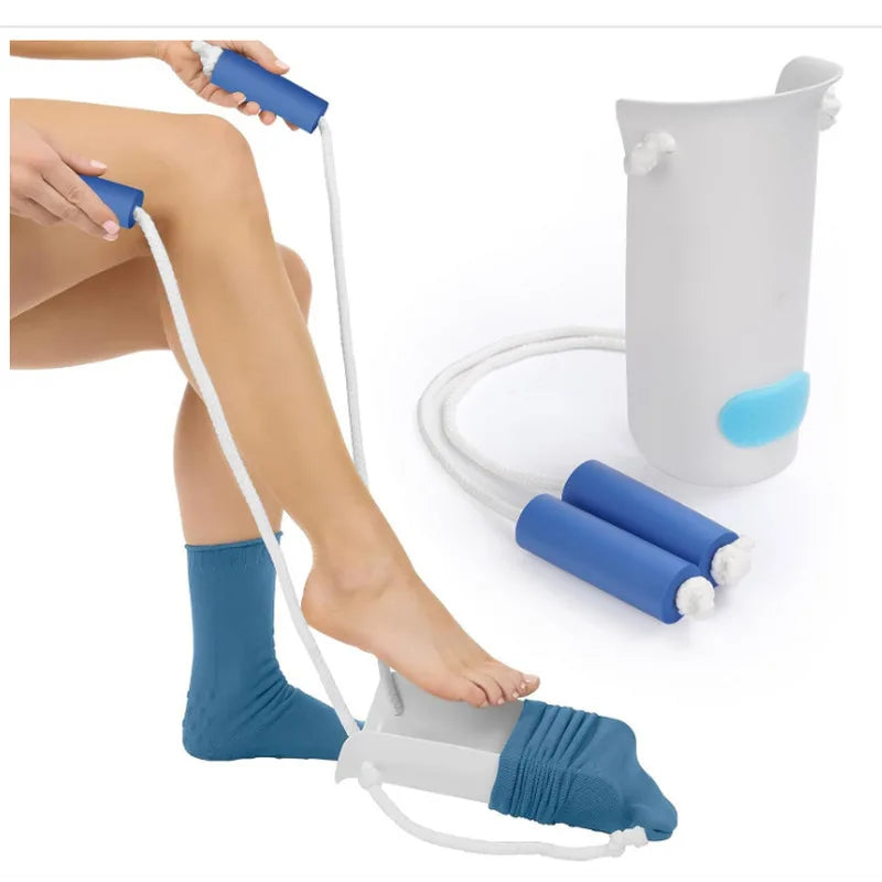 Enfile-chaussettes et bas de contention (sans se pencher)