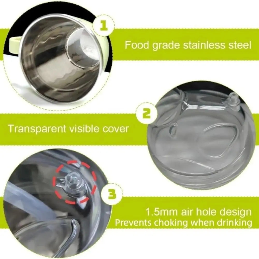Gobelet anti-fausse route inox 350 ml – Bec anti-déversement