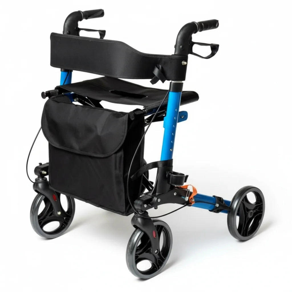 Déambulateur rollator pliant en aluminium (120 kg)