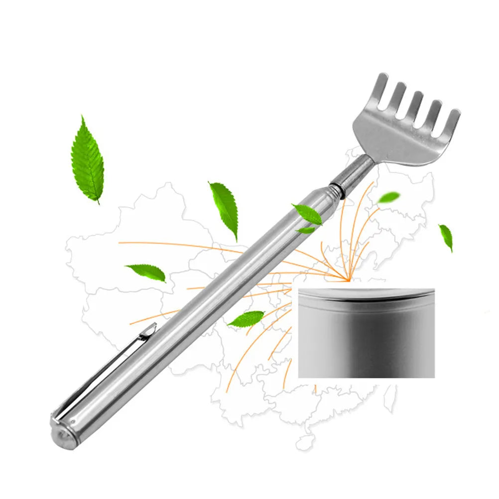 Gratte-dos télescopique en inox – Manche extensible