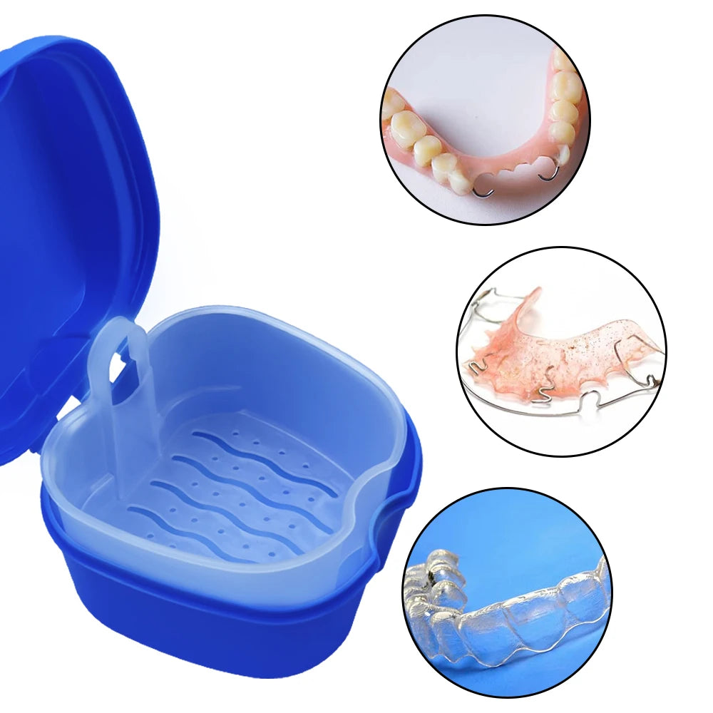 Boîte de trempage pour prothèse dentaire – Panier + couvercle