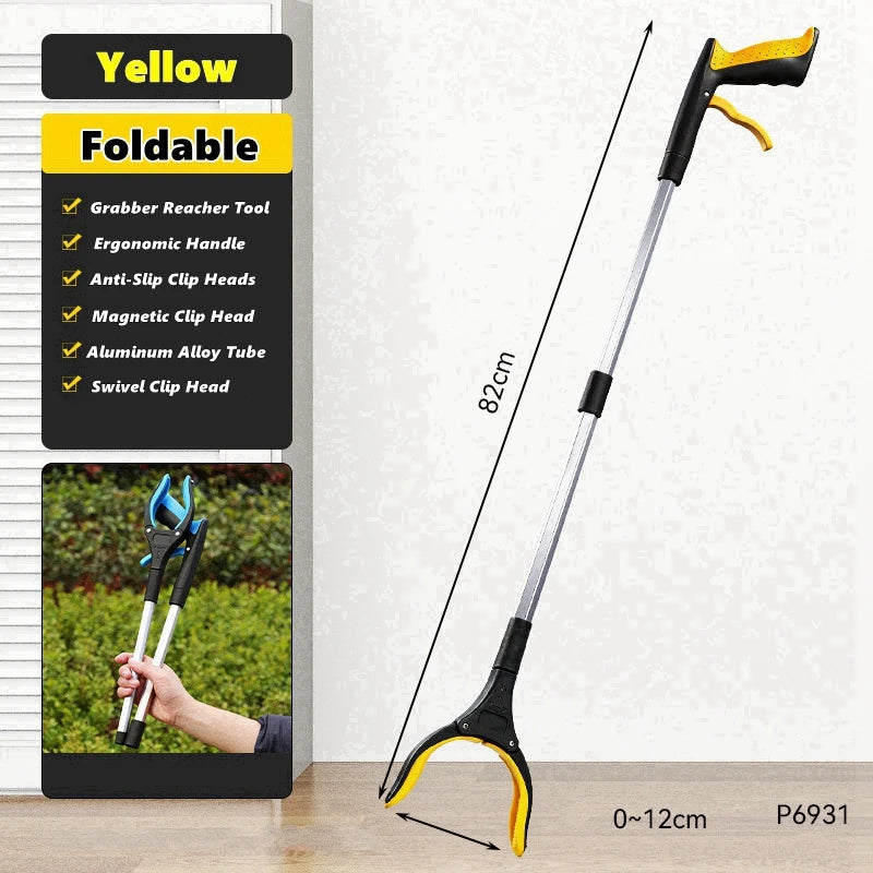 Pince de préhension télescopique 82 cm à tête rotative 360°