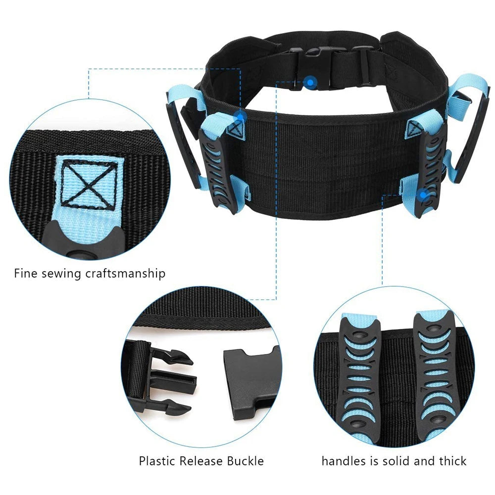 Ceinture de transfert et de marche à 7 poignées
