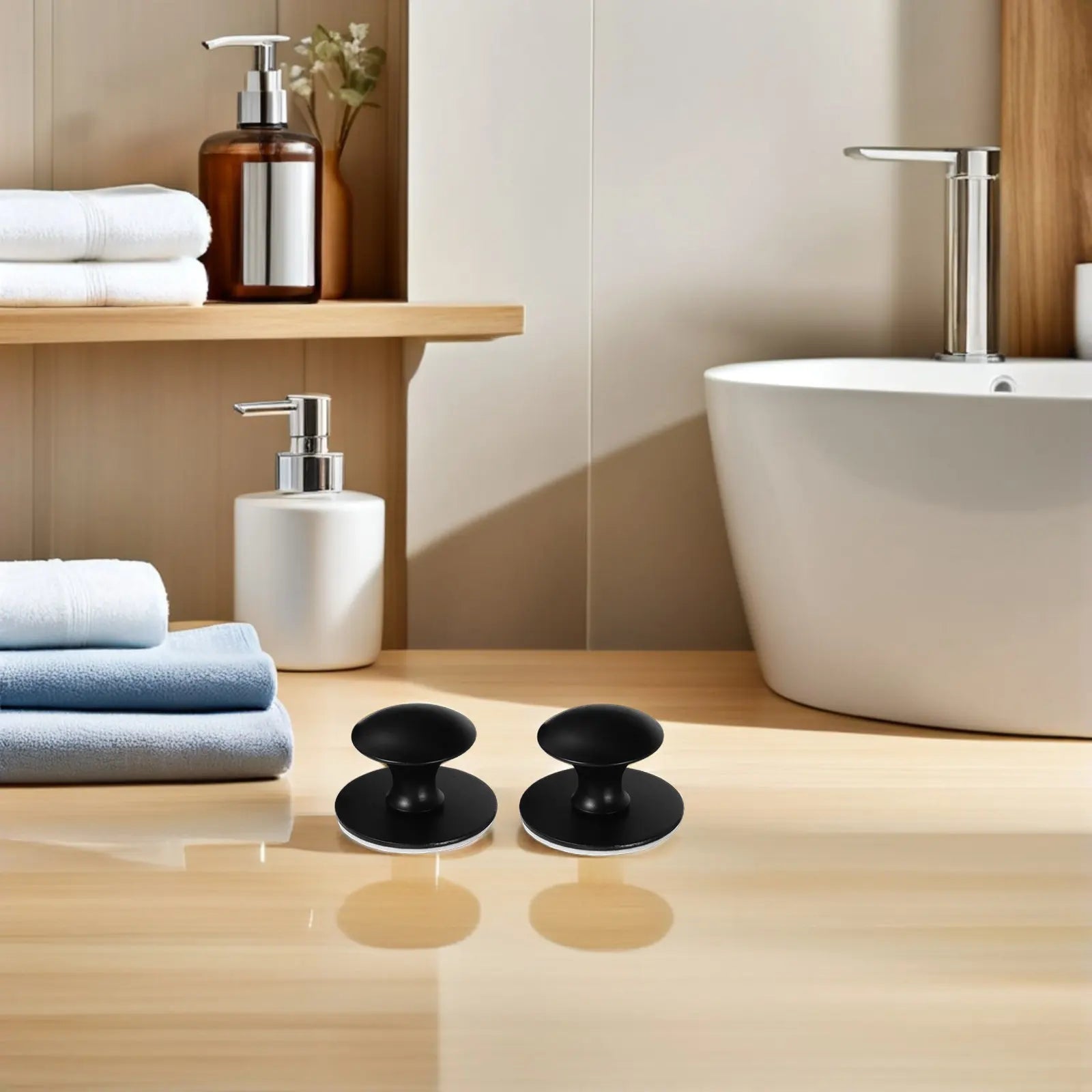Barres d'appui inox à ventouse (lot de 2)