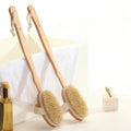 Brosse de dos et de bain à long manche en bois (soies naturelles)