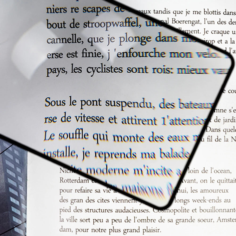Loupe de lecture pleine page – Feuille Fresnel souple
