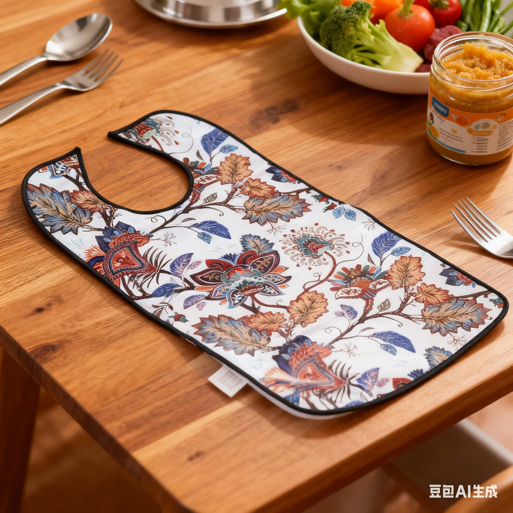 Bavoir / protège-vêtement adulte lavable et imperméable (repas)