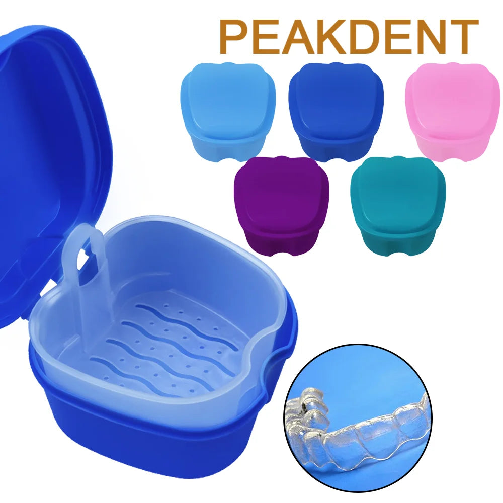 Boîte de trempage pour prothèse dentaire – Panier + couvercle