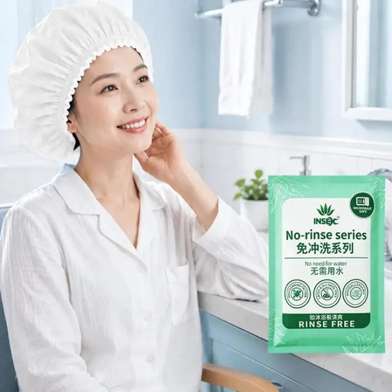 Bonnet de shampoing sans rinçage – Lavage à sec chauffant